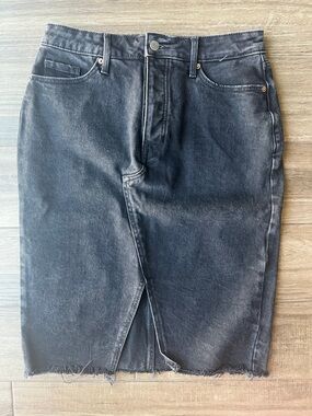 NWOT!! Old Navy Washed Black Denim Midi Skirt